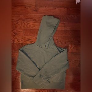 Zara Green Cropped Hoodie